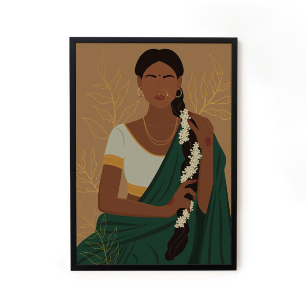 Indian Women Illustration Art Painting