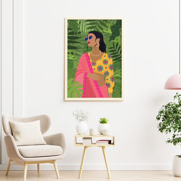 Modern indian woman painting