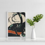 Japanese framed wall art painting home decor