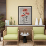 Framed wall art painting home decor