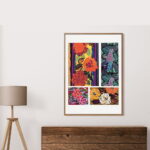 Framed wall art painting home decor