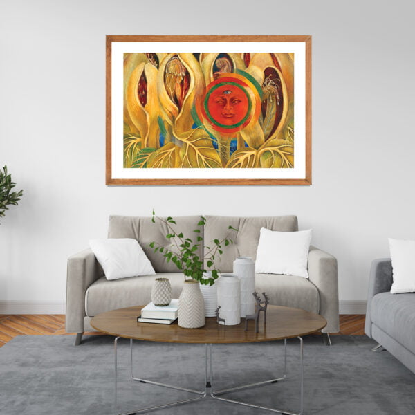 Framed wall art painting home decor