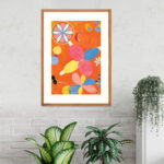 Framed wall art painting home decor