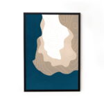 Framed line art abstract painting for home decor