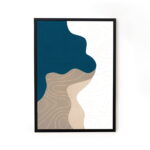 Framed line art abstract painting for home decor