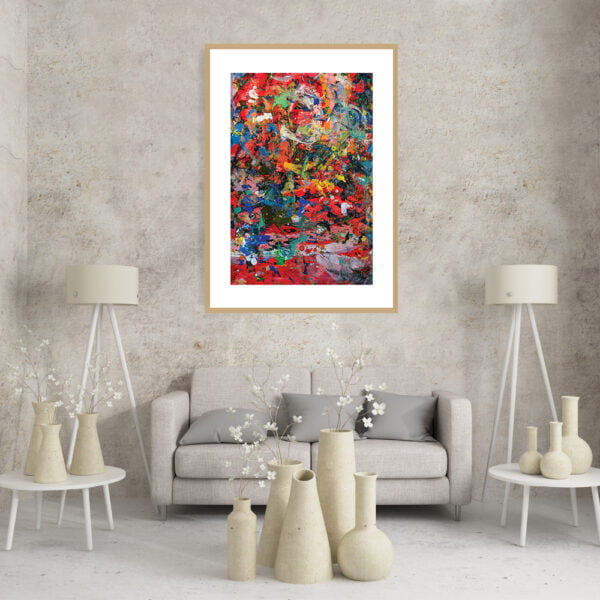 Framed wall art painting home decor