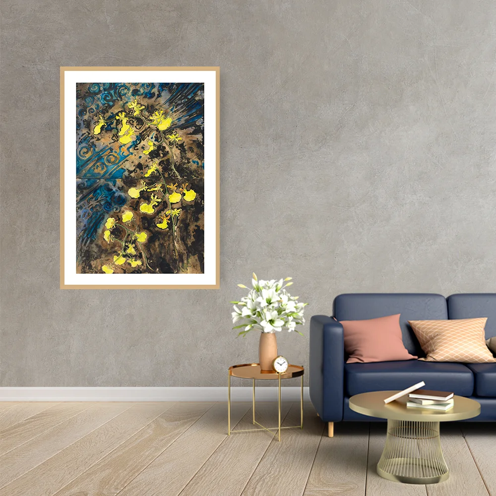 Framed wall art painting home decor