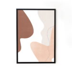 Framed line art abstract painting for home decor