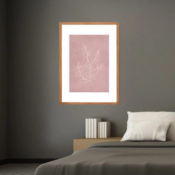 Framed line art abstract painting for home decor