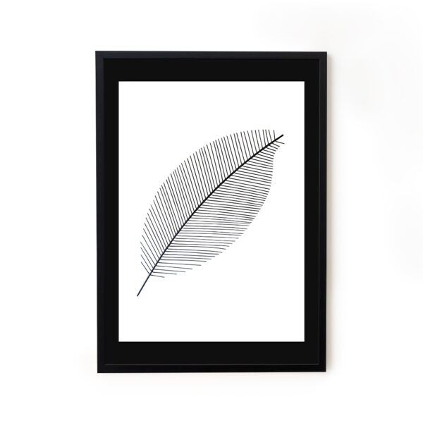 Framed line art abstract painting for home decor