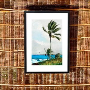 Palm Tree Framed Landscape Wall Art Painting photo review