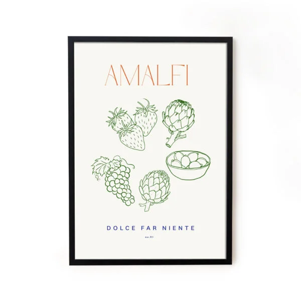 Niente Amalfi Framed Wall Art Decor Poster