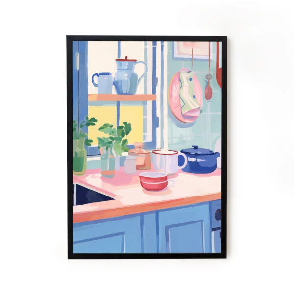 Kitchen Setup Framed Pop Wall Art Painting Online
