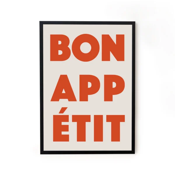 Text Appetite Framed Wall Art Decor Poster Online