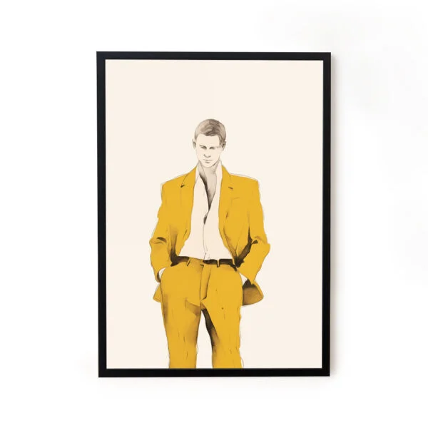 Dashing Man Maximalist Pop Wall Art Painting For Home Decor