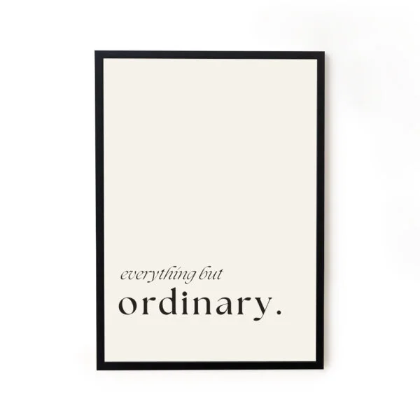 Everything But Ordinary Wall Art Decor Poster For Interior