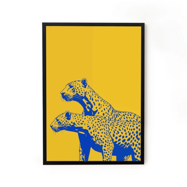 Duos Cheetah Maximalist Pop Wall Art Painting For Home Decor