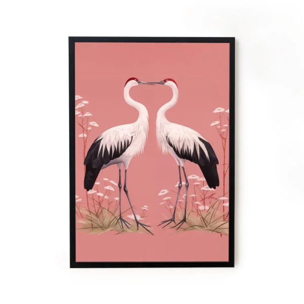 Birds In Love Maximalist Pop Wall Art Painting For Home Decor