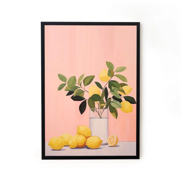 Lemons With Leaves Botanical Wall Art Decor Painting Online