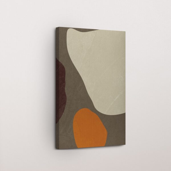 Earth Tones Organic Abstract Canvas Painting For Living Room