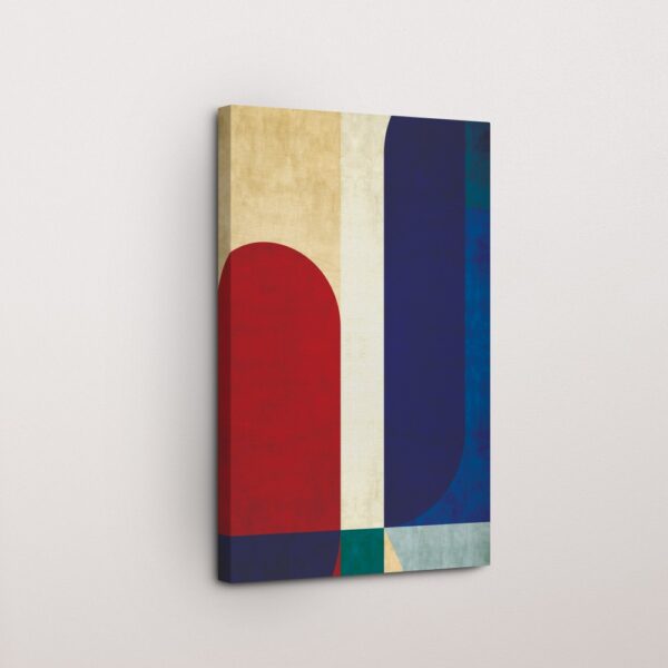 Twisted Grid Abstract Canvas Painting