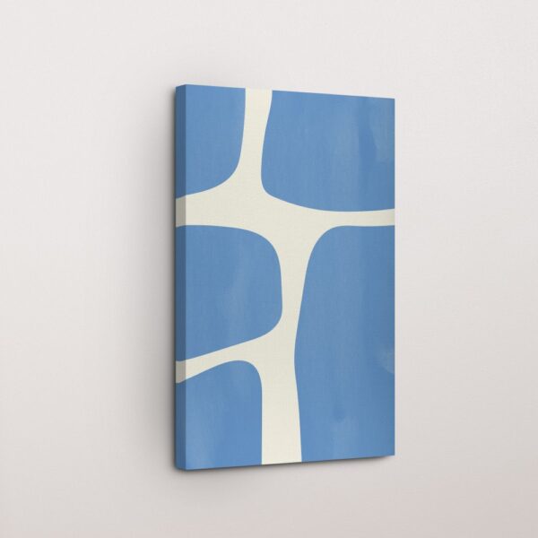 Blue Crossroads Abstract Boho Wall Art for Living Room
