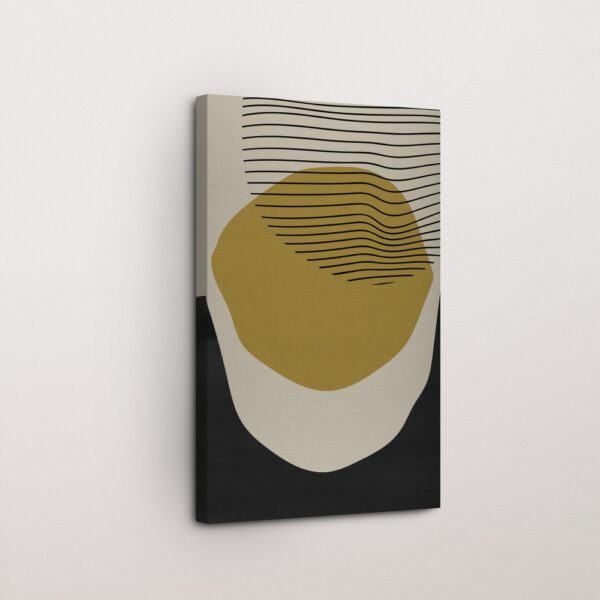 Sandstone Waves Abstract Canvas Painting for Wall Decor