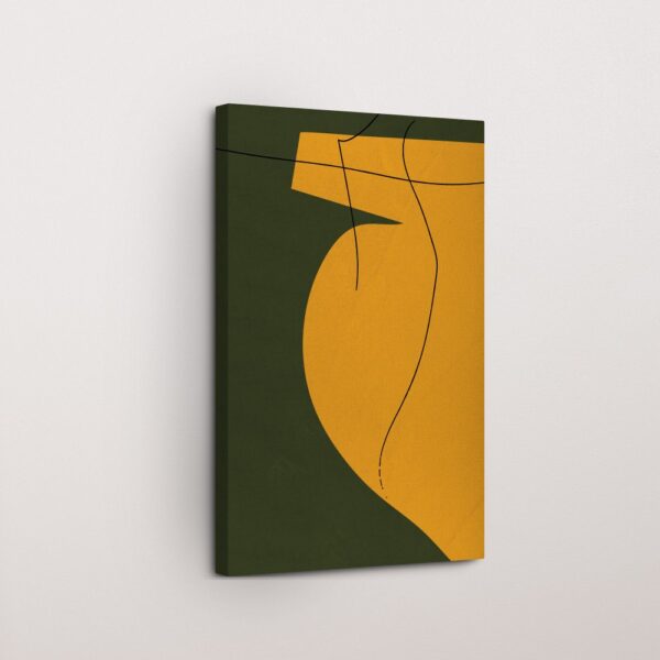 Golden Arc Abstract Art Wall Painting for Home Decor