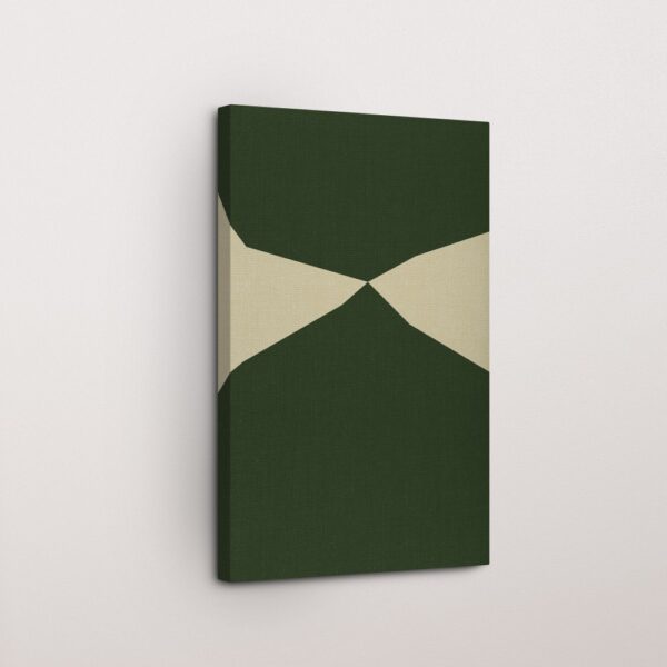 Verdant Poise Green Toned Abstract Art