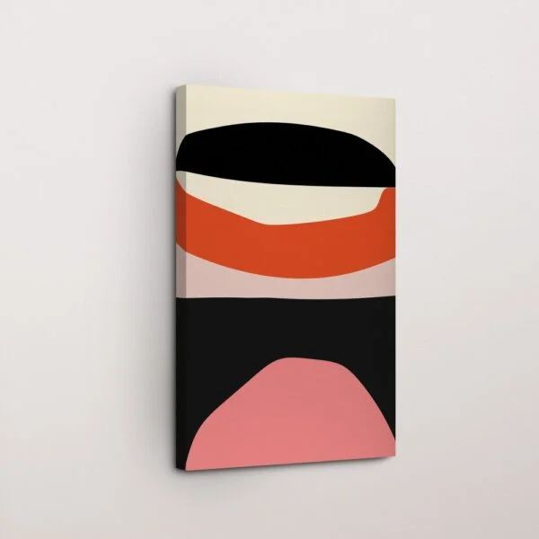 Terracotta Edge Geometric Canvas Painting for Living Room