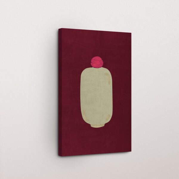 Magenta Drift Modern Pink & Cream Wall Painting