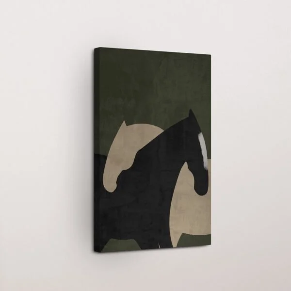 Amber Flow Horse Wall Art for Living Room