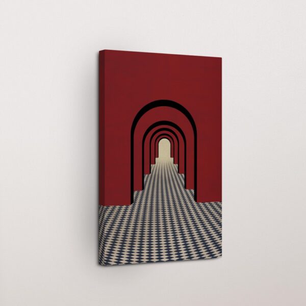 Brick & Boardwalk Chess Hallway Tile Design