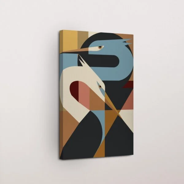 Golden Sails Swan Abstract Wall Poster