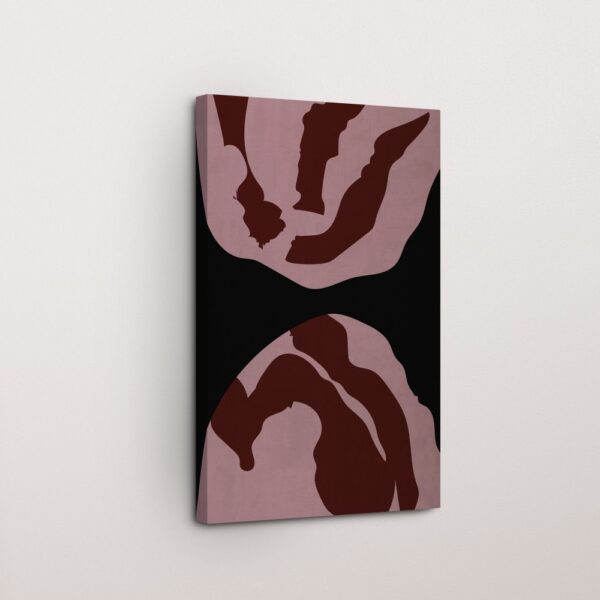 Maroon Echoes Abstract Wall Painting for Home Decor