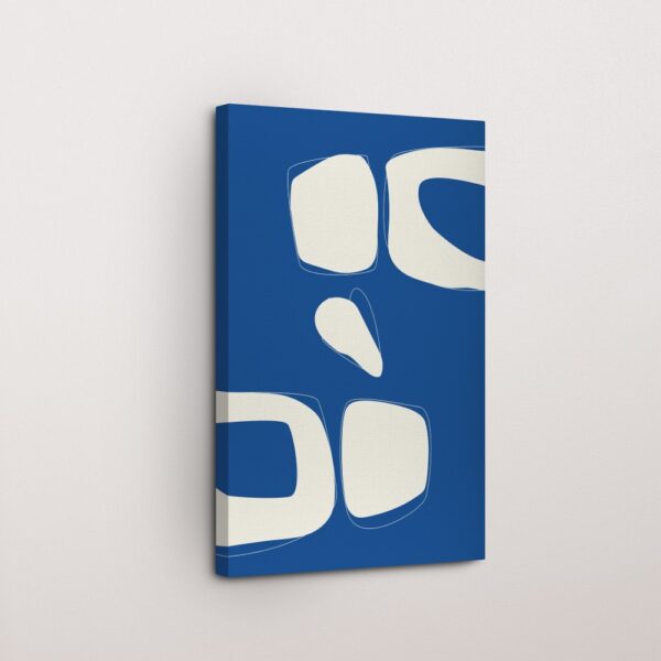 Azure Geometric Canvas Painting Modern Wall Art