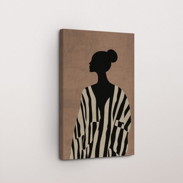 Shadowed Glance Woman Illustration Wall Decor