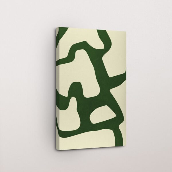 Organic Pathways Green Boho Canvas Wall Art