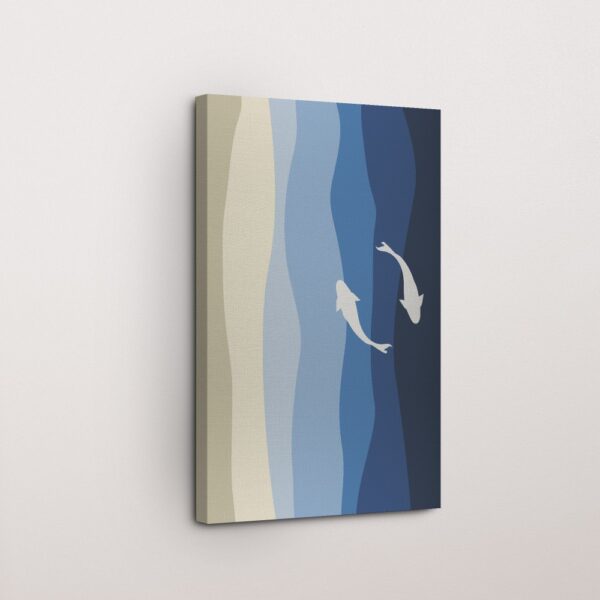 Ocean Koi Landscape Canvas Painting Wall Decor
