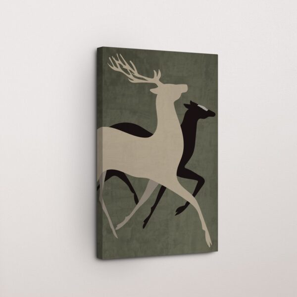 Deer Harmony Woodland Canvas Wall Decor