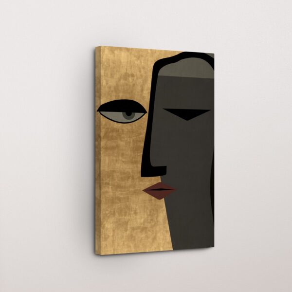 Elegant Veil Half Face Abstract Wall Painting