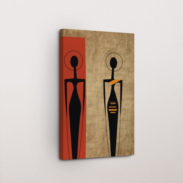 Poise and Strength Minimalist Woman Canvas Art