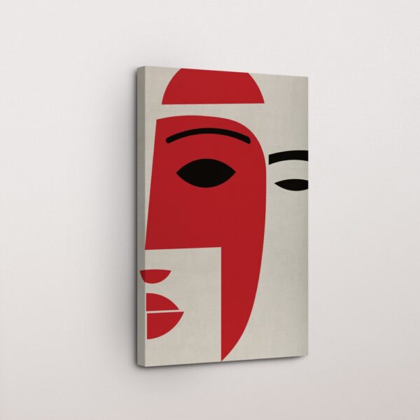 Masked Grace Modern Female Portrait Canvas