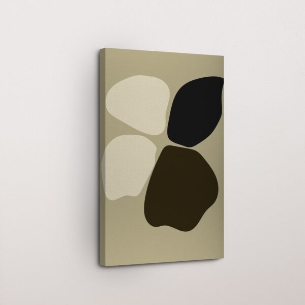 Neutral Pebbles Abstract Pattern Canvas Wall Art